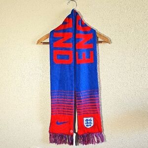 Nike England Soccer Team Blue and Red Scarf.